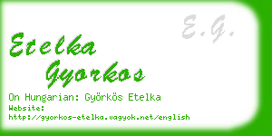 etelka gyorkos business card