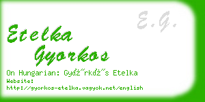 etelka gyorkos business card